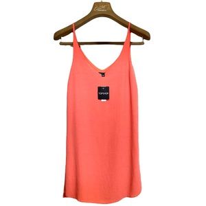 🍑SZ 2•NWT•TOPSHOP•CORAL MINI DRESS🍑
